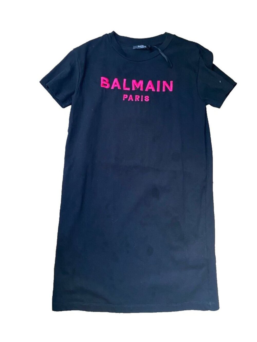 Balmain girls black logo t shirt dress size 10